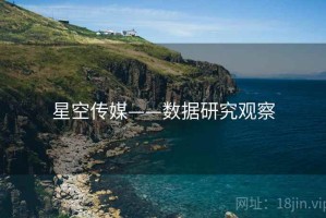 星空传媒——数据研究观察