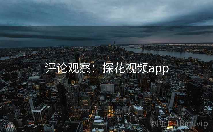 评论观察：探花视频app